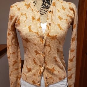 Adorable orange Fossil cardigan size S